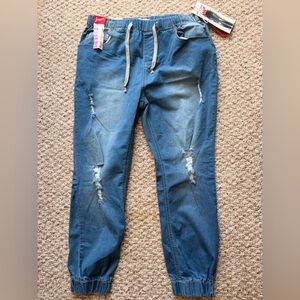 GOGO Blue Distressed Joggers Jeans